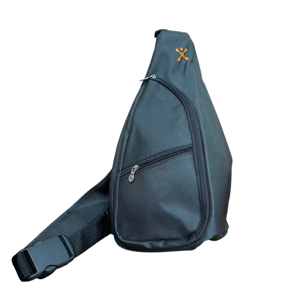 Ballistic Nylon Black Sling Crossbody Triangular Bag backpack single strap